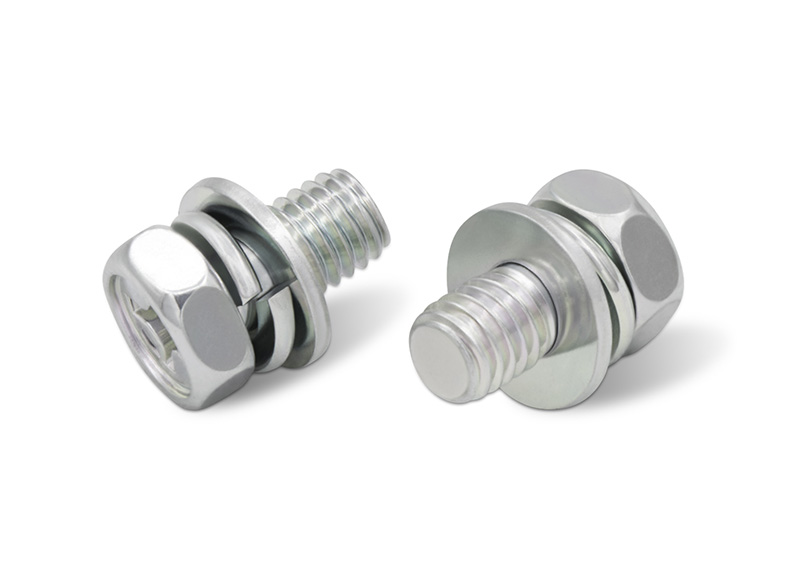 Cross outer hexagon three combination bolt